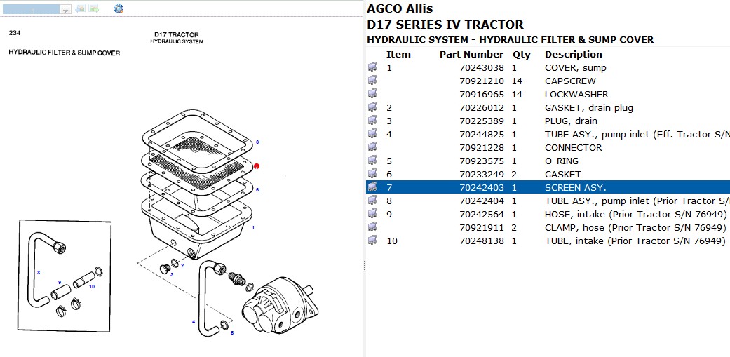 D17 hydraulic screen AllisChalmers Forum
